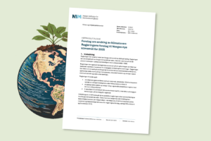 Faksimile av forsiden på høringsutalelsen: "Forslag om endring av klimaloven: Regjeringens forslag til Norges nye klimamål for 2035"