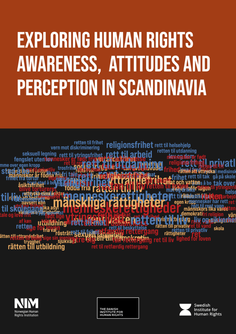 Front page:Exploring human rights awareness,  attitudes and perception in scandinavia